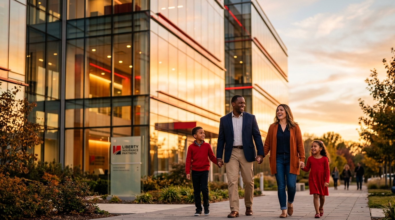 Happy family protected by Pinion Family Insurance